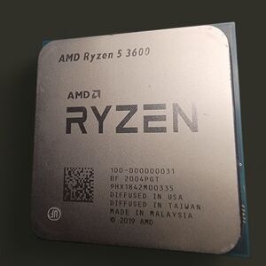 AMD Ryzen 5 3600 CPU - Silver and Black